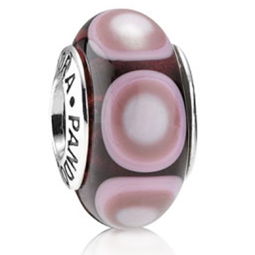 Pandora Purple Stepping Stones Murano Glass Charm